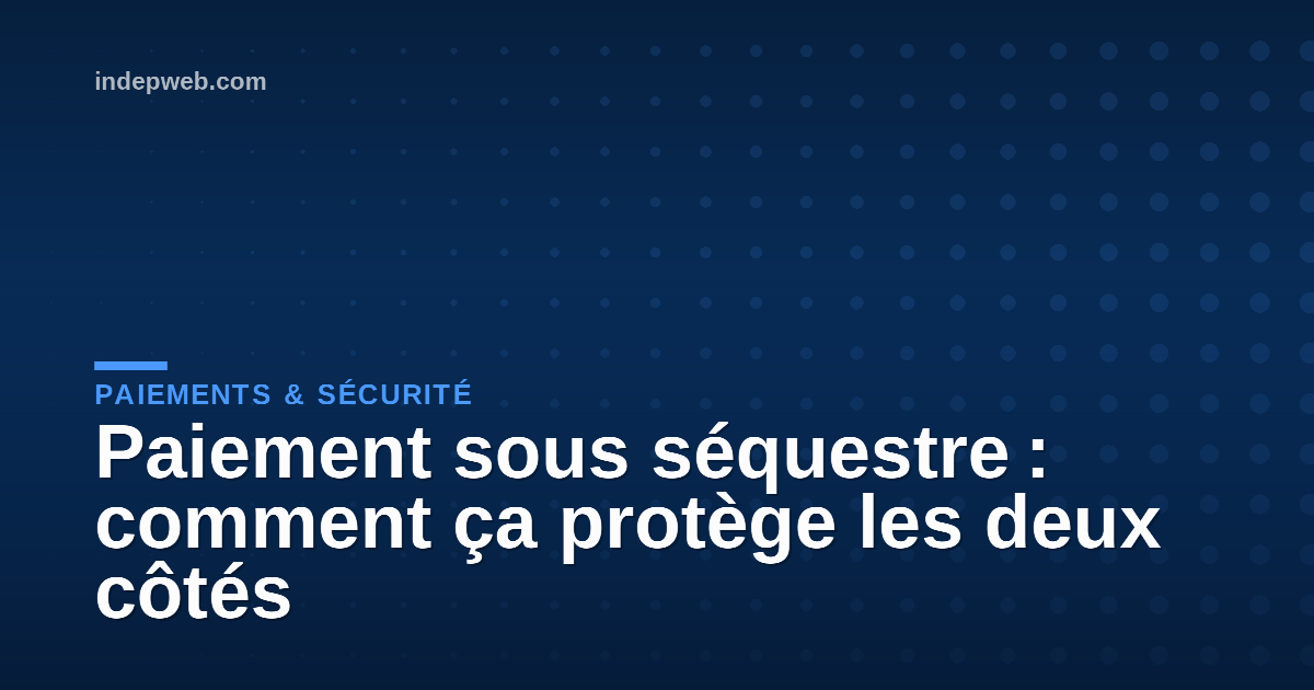 Paiement sous séquestre : comment ça protège les deux côtés