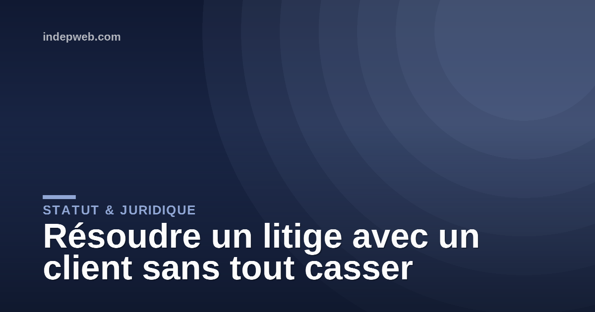 Résoudre un litige avec un client sans tout casser
